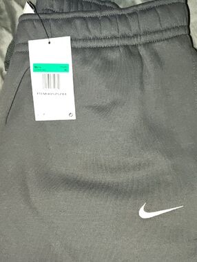 Nike Black Joggers with White Swoosh Logo